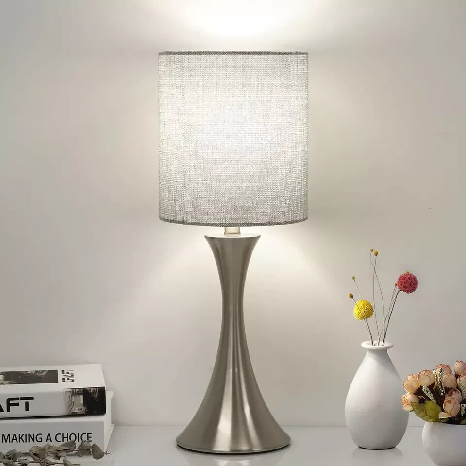 3 Way Touch Control Table Lamp Dimmable Bedside Desk Lamp with Metal Base Mo gallery