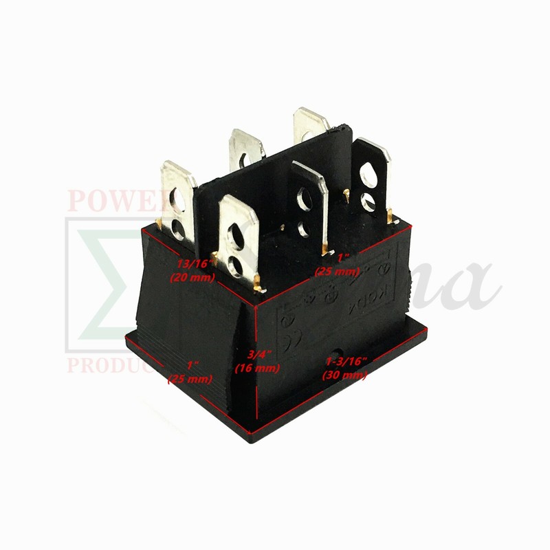 On Off Run 6 Pin Switch For Electric Start Gas Generator 16A/250V 20A/125V AC gallery