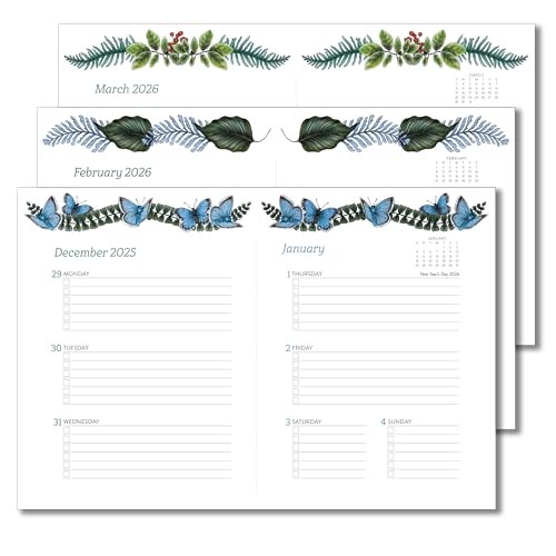 2026 Planner, 17-Month Weekly & Monthly Flexible Cover Planner: Greenery gallery