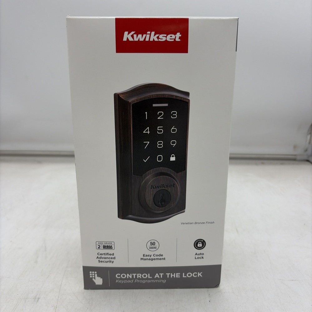 Kwikset SmartCode 270 Traditional Venetian Bronze Touchpad Single Cylinder