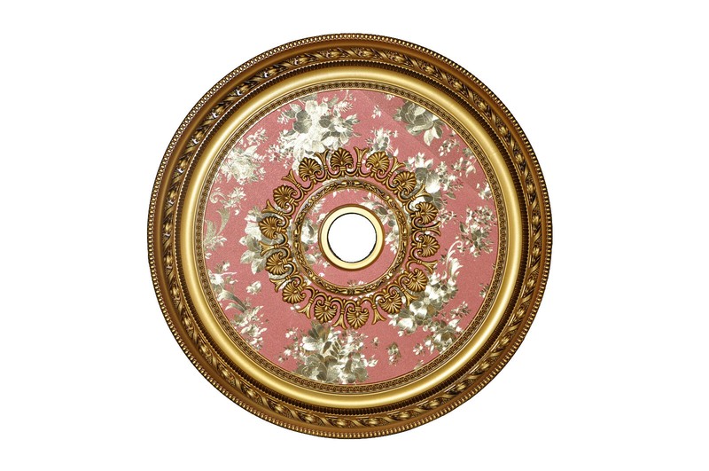 32" Round Chandelier Ceiling Medallion Red Bouquet Foyer Dining Room or Bedroom gallery