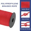 1/8" Polypropylene Rope Braided Ropes 328ft Nylon Rope Hollow Utility Cord Red gallery