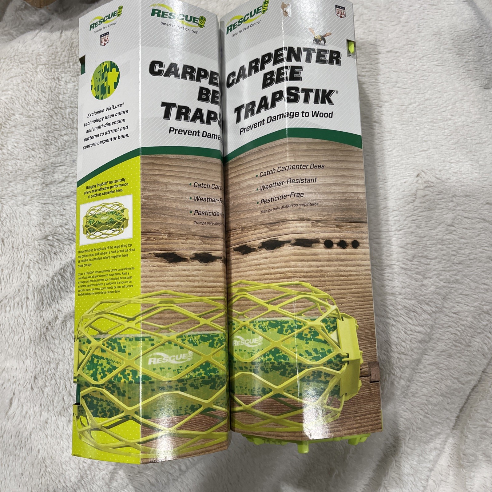 RESCUE! Carpenter Bee TrapStik – Catches Carpenter Bees. 2 Pack gallery
