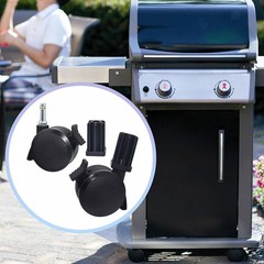 2Pcs Locking Casters BBQ Grill Part 70360 Hiking Porch Camping Barbecue