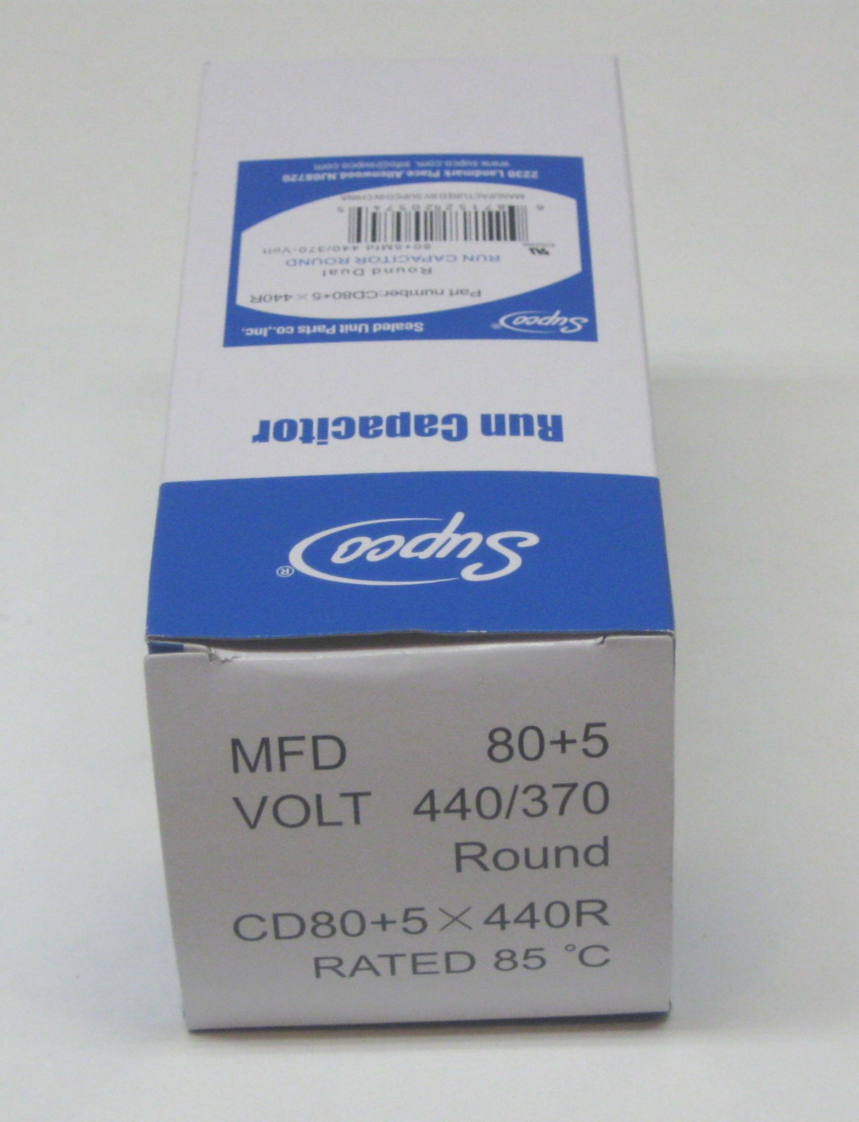 Air Conditioning HVAC Round Dual Motor Run Capacitor 80 + 5 MFD 440 Volt gallery