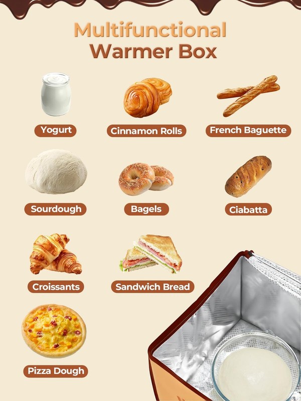 FOHERE Bread Proofing Box, 32-113°F Temp Control & 48H Timer, Folding Dough gallery