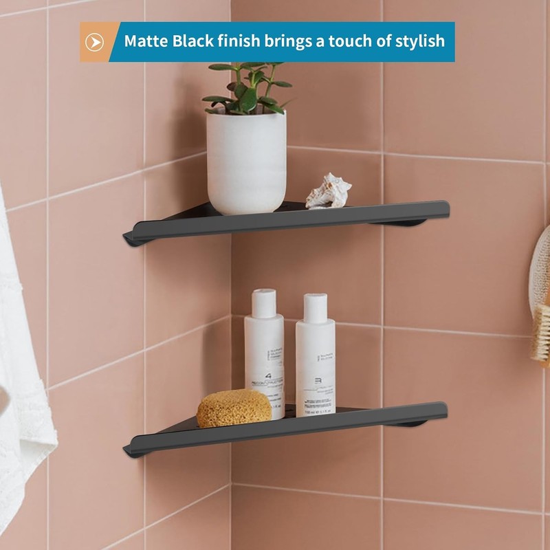 304 Stainless Steel Triangle Corner Shelf Wall Mount Shower Organizer Caddy gallery
