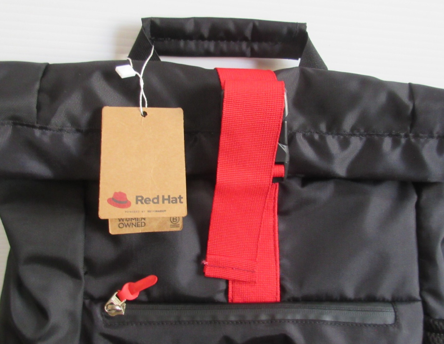 Red Hat Summit Black Roll Up Top Backpack - New 2