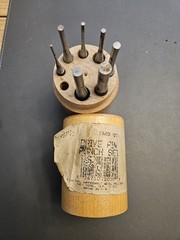 GENERAL TOOLS NO. S-75 7 PIECE DRIVE PIN PUNCHES IN WOOD BOX 1/16″ – 5/16″ USA