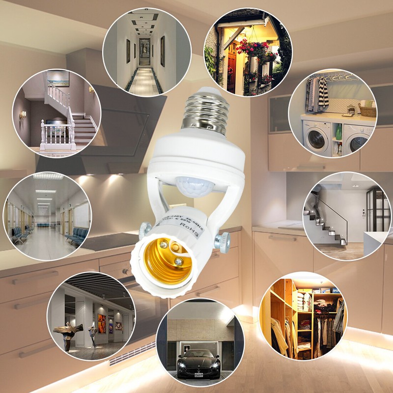 PIR Motion Sensor Light Socket - 180 Degree Rotatable E26/27 Smart Screw Bulb gallery