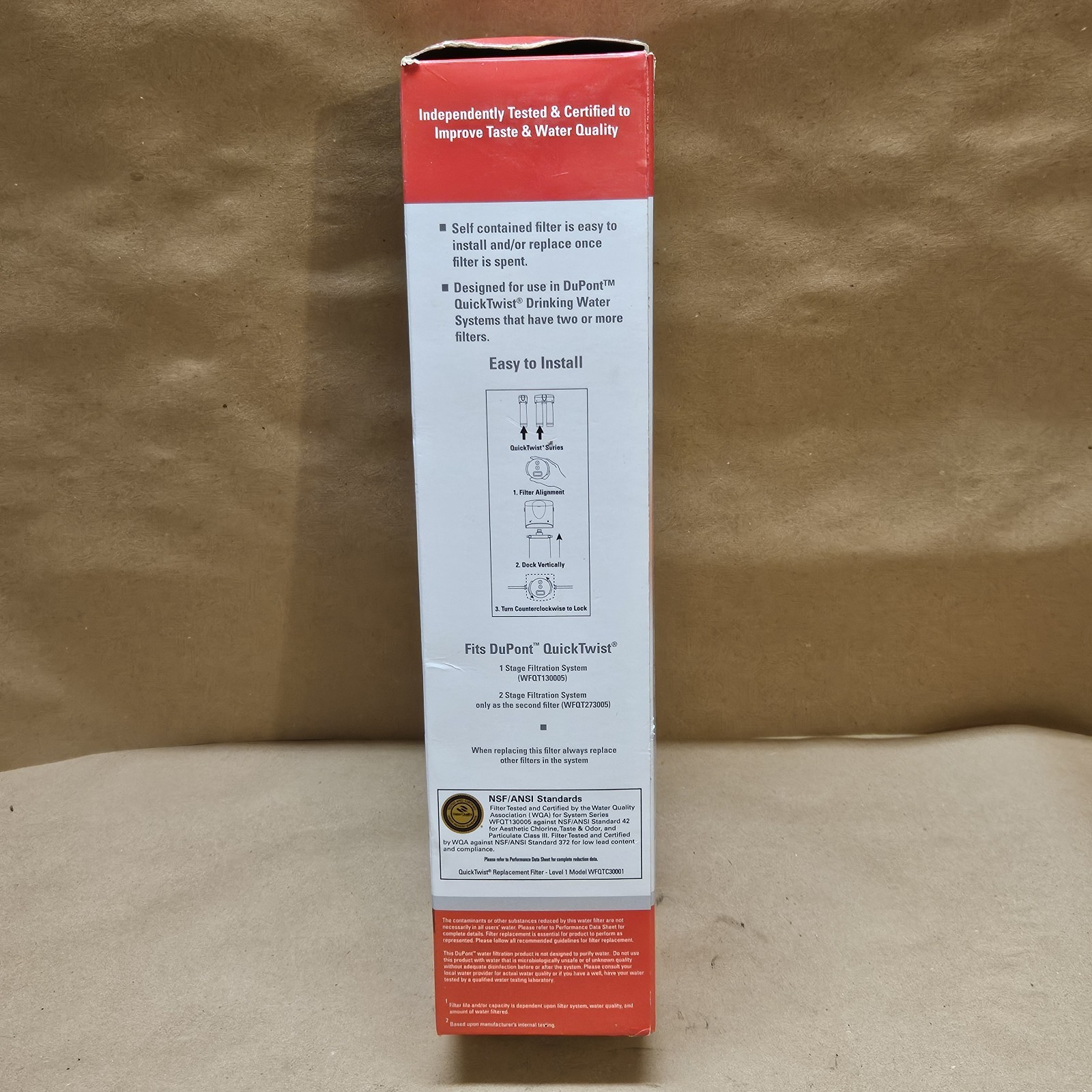 DuPont QuickTwist Water Filter 3000 Gallon WFQTC30001 Carbon Block Filter gallery