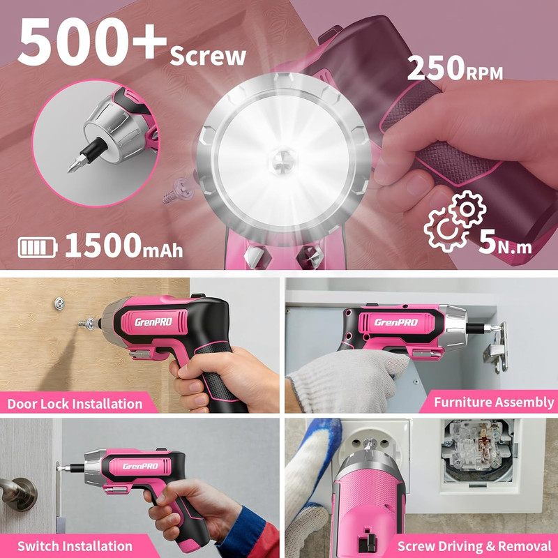 4V Electric Screwdriver Rechargeable 29Pcs, Cordless Screwdriver, USB Small Powe gallery