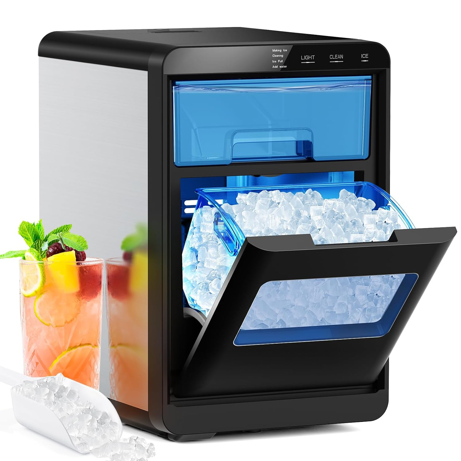 Countertop Nugget Ice Maker, 44Lbs/24H, Sonic Ice Machine for Home/Office gallery