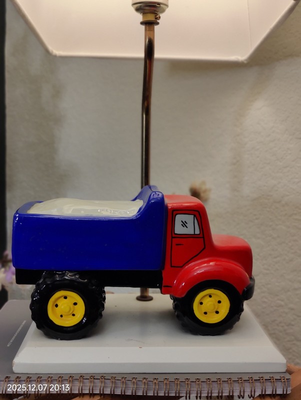 Dump Truck Table Lamp Kids Construction Truck Night Lamp Vintage – WORKS 19" gallery