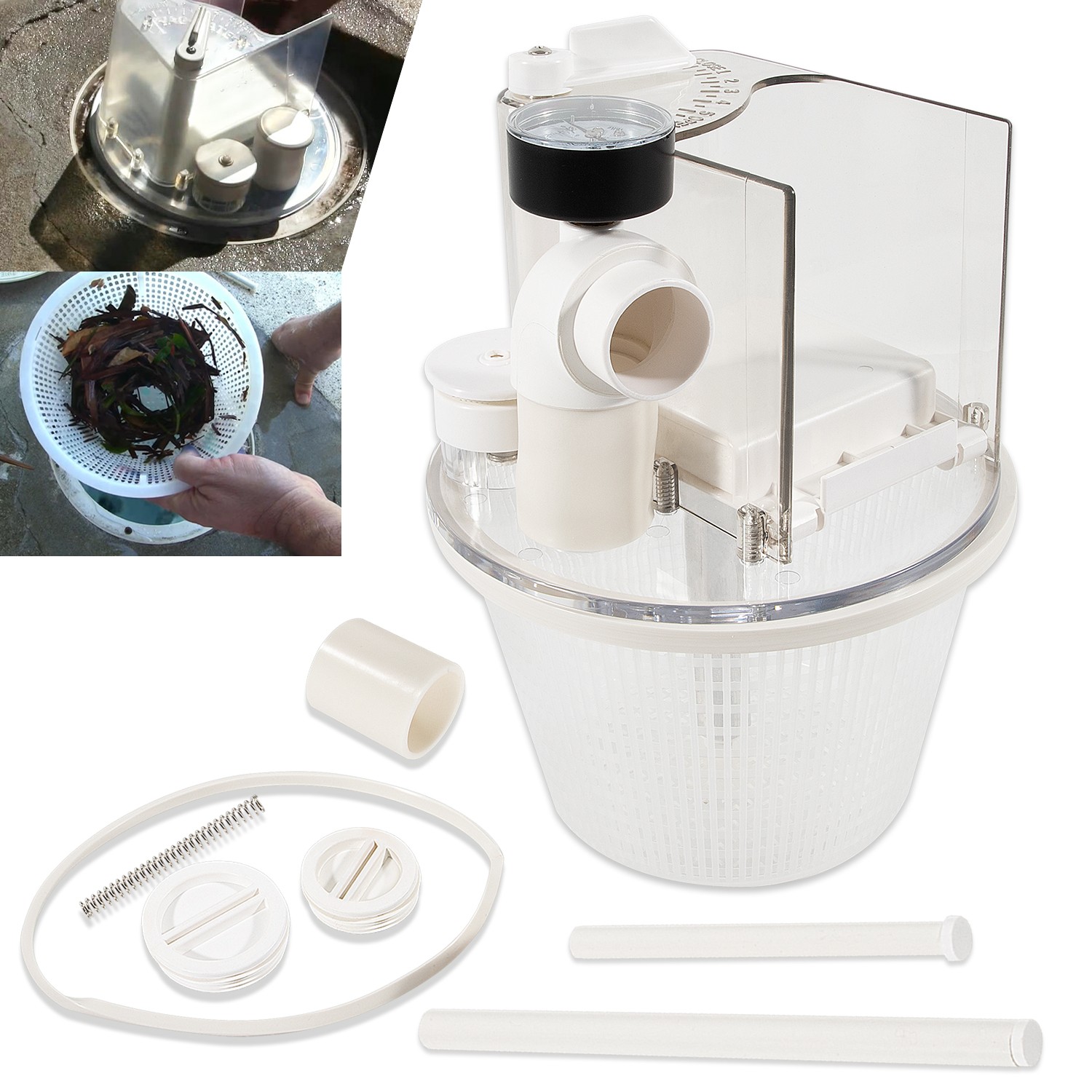 R211100 Vac-Mate Pool Cleaner Dispenser Box/Multi-Function Vacuum Skimmer Attach gallery