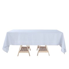 SILVER 72×120 RECTANGLE POLYESTER TABLECLOTH Light Gray Party Catering Linens