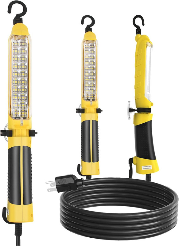 LED Trouble Light, Handheld Corded Work Lights with Strong Magnet, Double gallery
