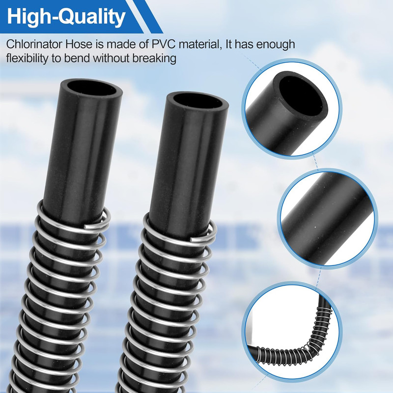 Pool Chlorinator PVC Flexible Tubes with Support Spring - for Rainbow 320, 322 C gallery
