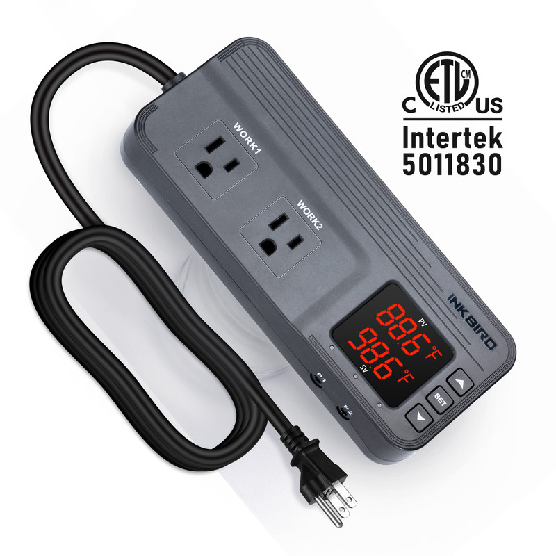 Inkbird 608T Digital Temperature Humidity Controller Greenhouse Grow Tent 110V gallery