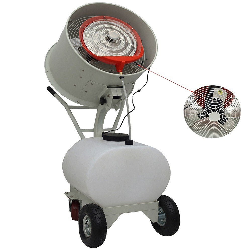 TECHTONGDA® Industrial Misting Cooling Spray Fan 15.85Gal Tank 560m³/min 0-18L/H gallery