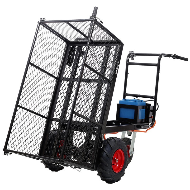 Electric Utility Transportation Garden Cart 700W Power Wagon Wheelbarrow 660 lbs gallery