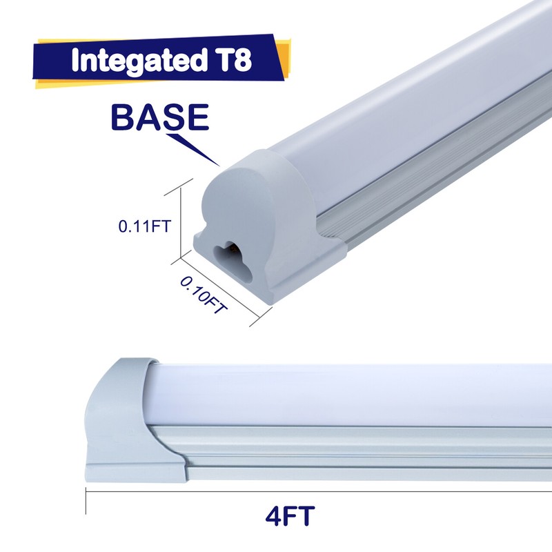 24 Pack 4FT LED Shop Light T8 Linkable Ceiling Tube Fixture 24W Daylight 6000K gallery