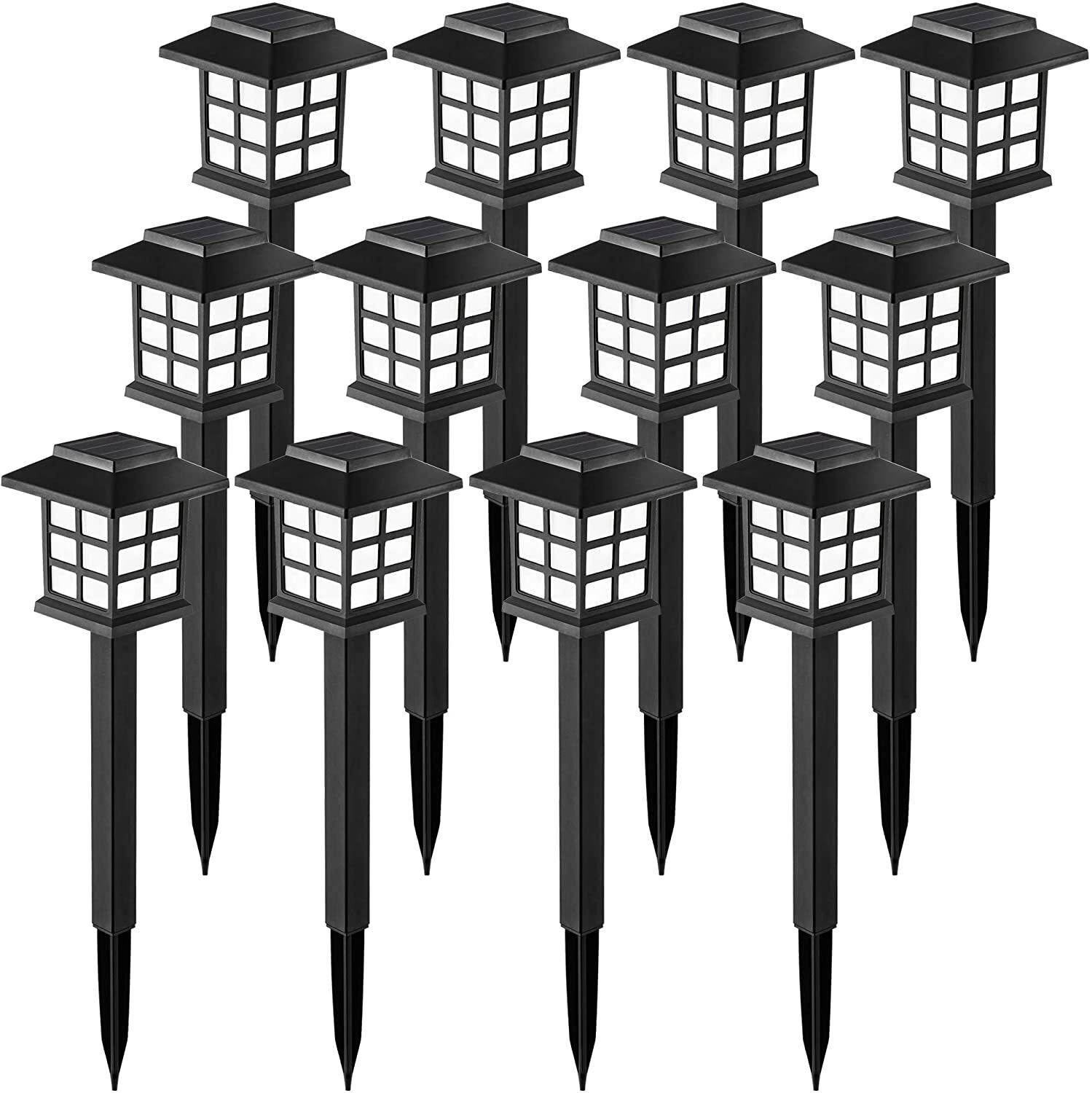 Solar Pathway Lights Outdoor LED Solar Powered Garden Lights 12 Pack Waterproof gallery