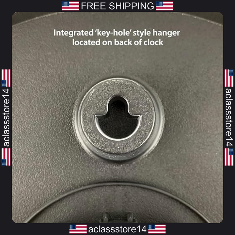 KQEC wall clock black round battery operated 8.78 inch diameter modern quartz gallery