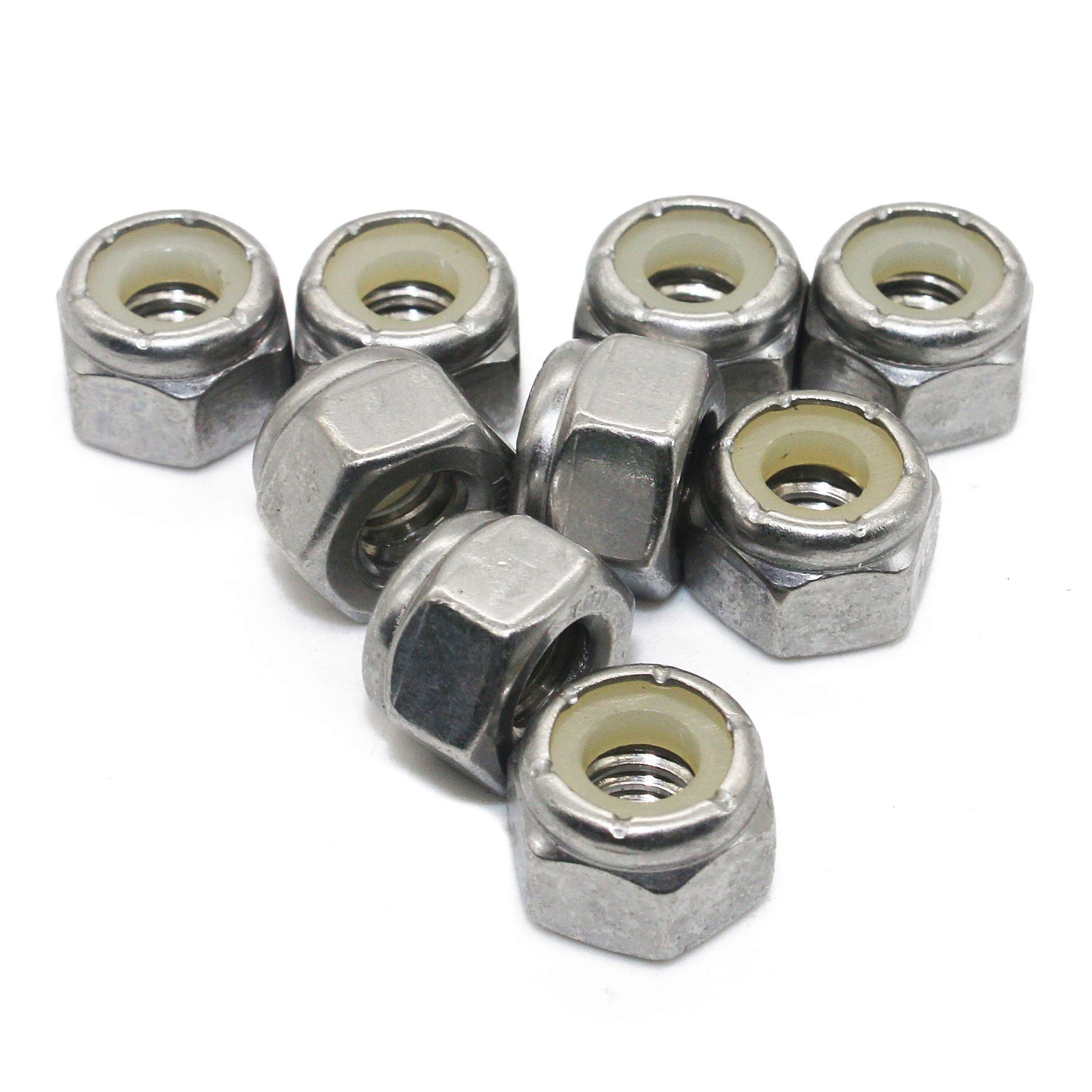 Quantity 50Pcs 1/4-20 Nylon Insert Hex Lock Nuts, (50 Pack), Plain gallery