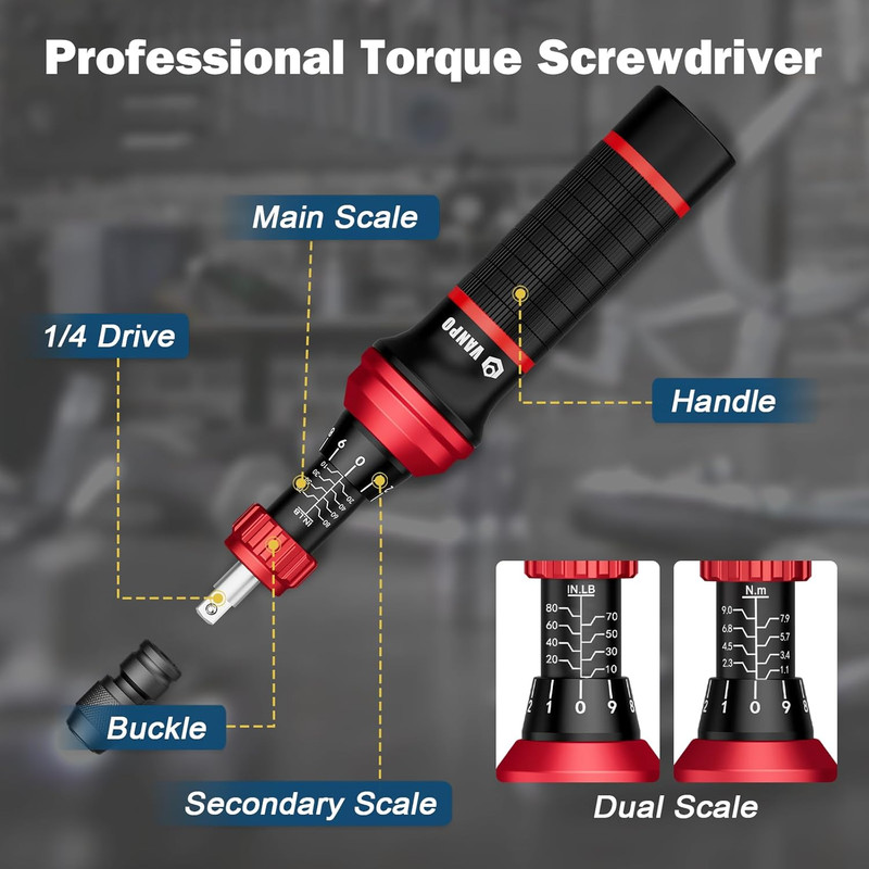Precision Torque Screwdriver Set 10-80 In-Lb, 99-Piece Kit for Repairs gallery