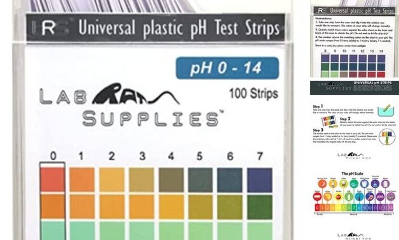 Plastic pH Test Strips, Universal Application (pH 0-14), 100 Count (Pack of 1) gallery