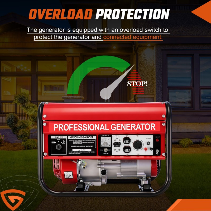 5000W Portable Generator Gas Powered 4 Stroke for Home Backup Construction gallery