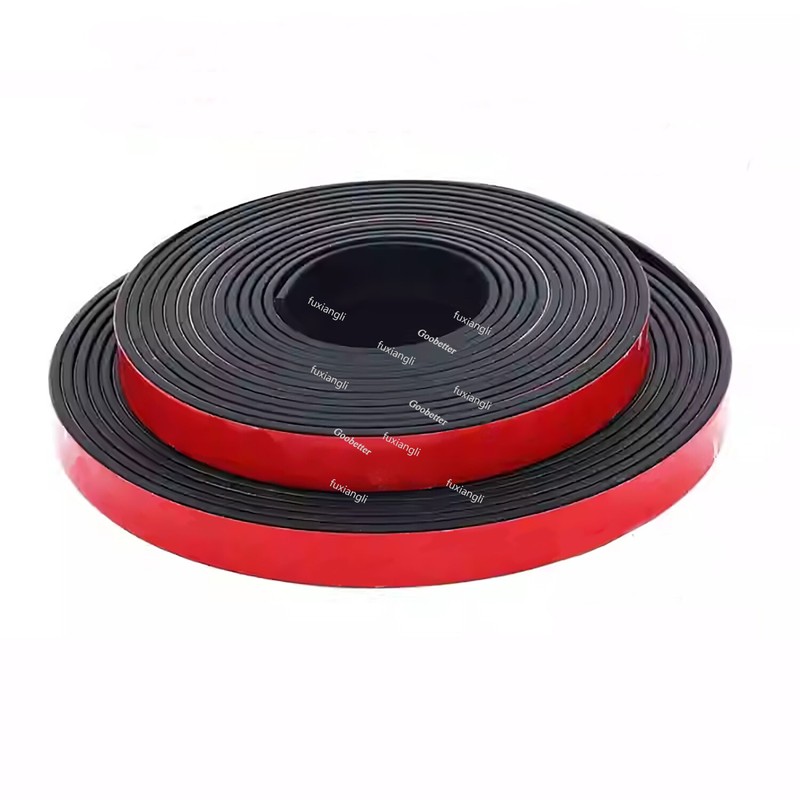 Self-Adhesive Backed Solid Nitrile Rubber Strip Black NBR Doors Seals Gasket gallery