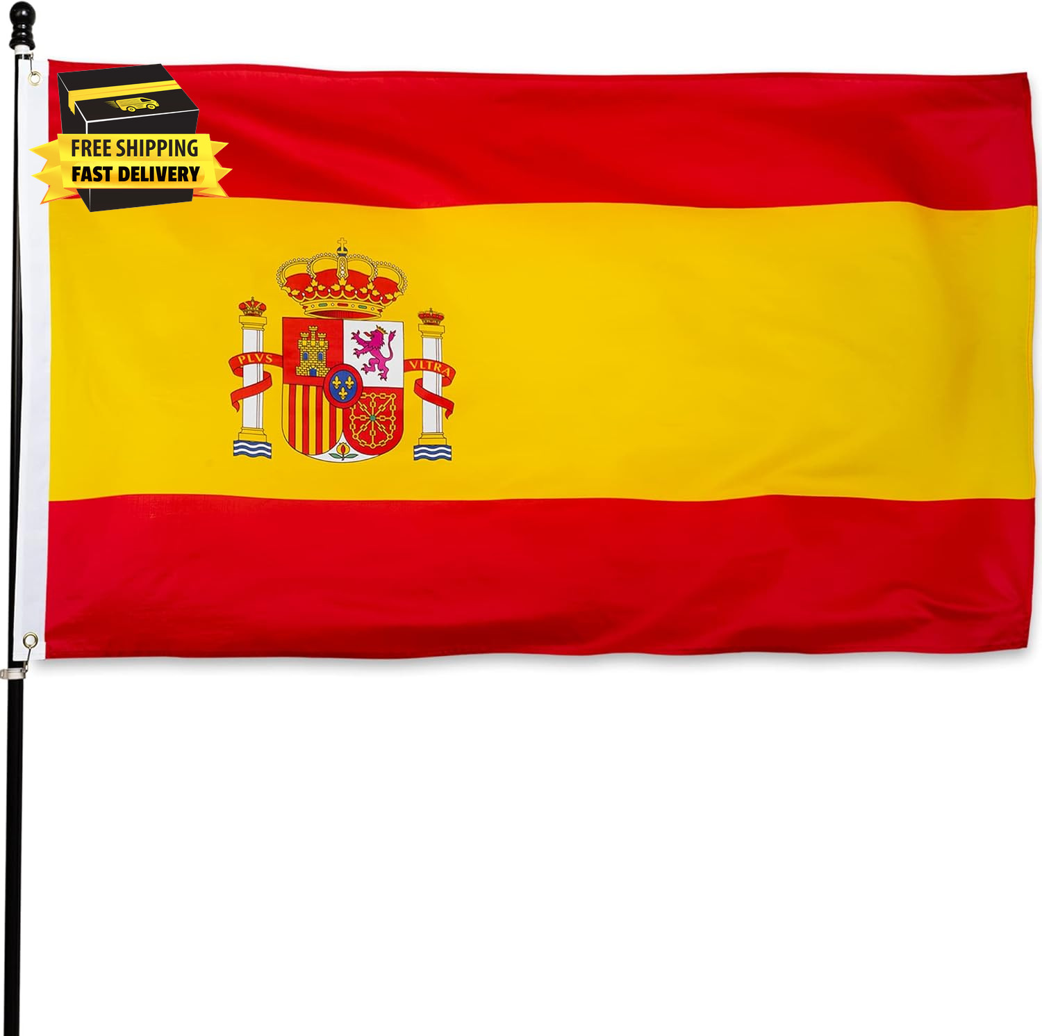 DANF Spain Flag 3Ftx5Ft Spainish National Flags Polyester with Brass Grommets 3X gallery