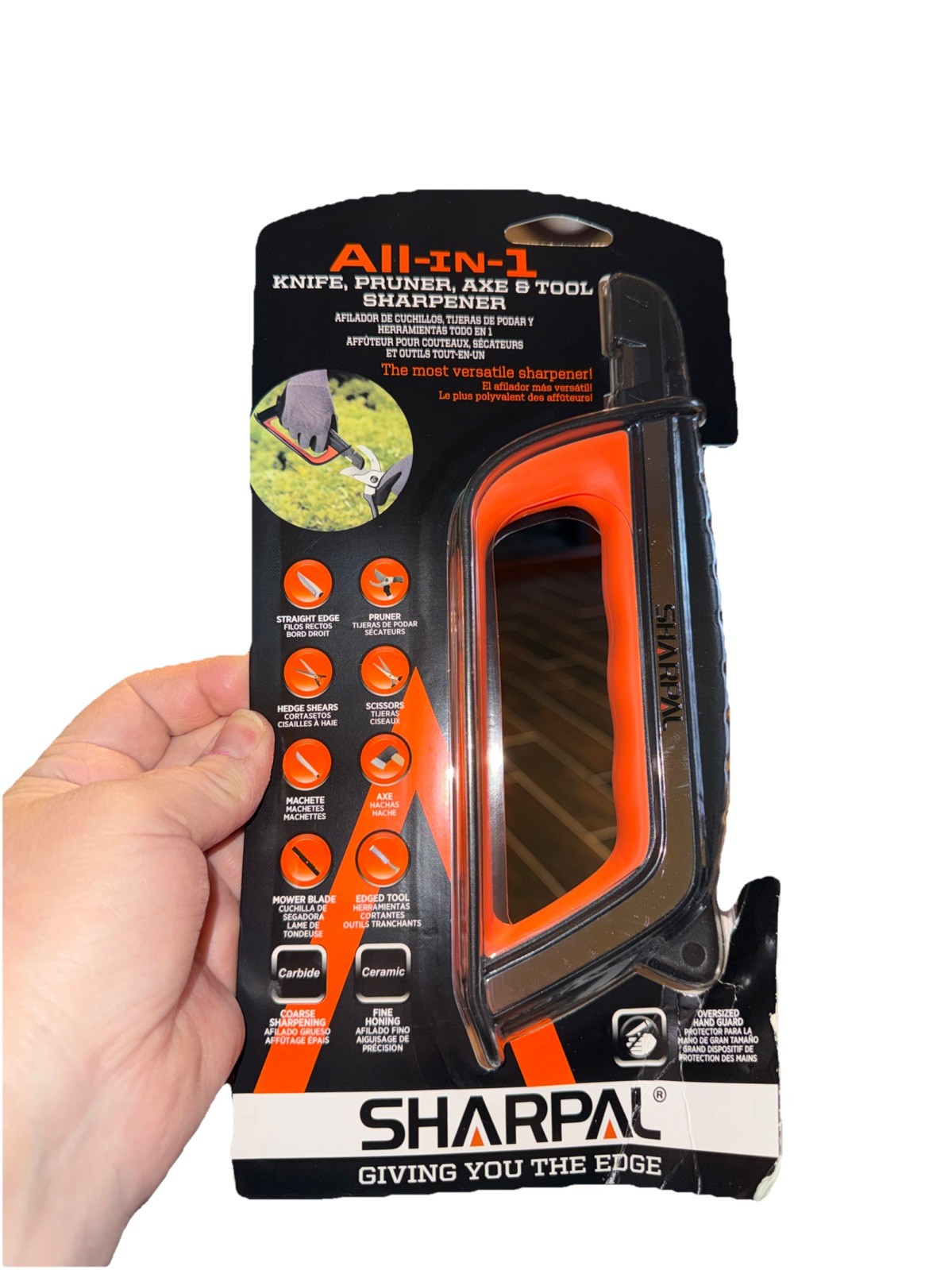 Knife Garden Tool Multi-Sharpener for Lawn Mower Blade, Axe, Pruner, Shears Read gallery