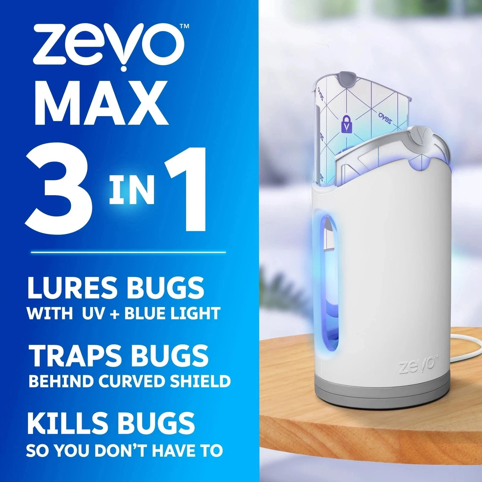 Zevo Max Indoor Flying Insect Trap Plug-In Device with 2 Cartridges-freeshipping gallery