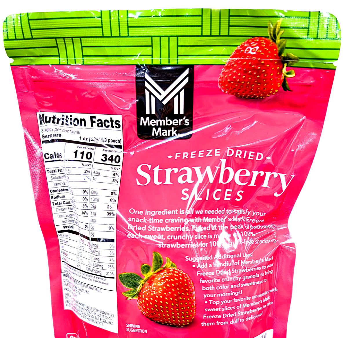 Member's Mark Freeze Dried Strawberry Slices 3 Oz EXP 09/2027 gallery