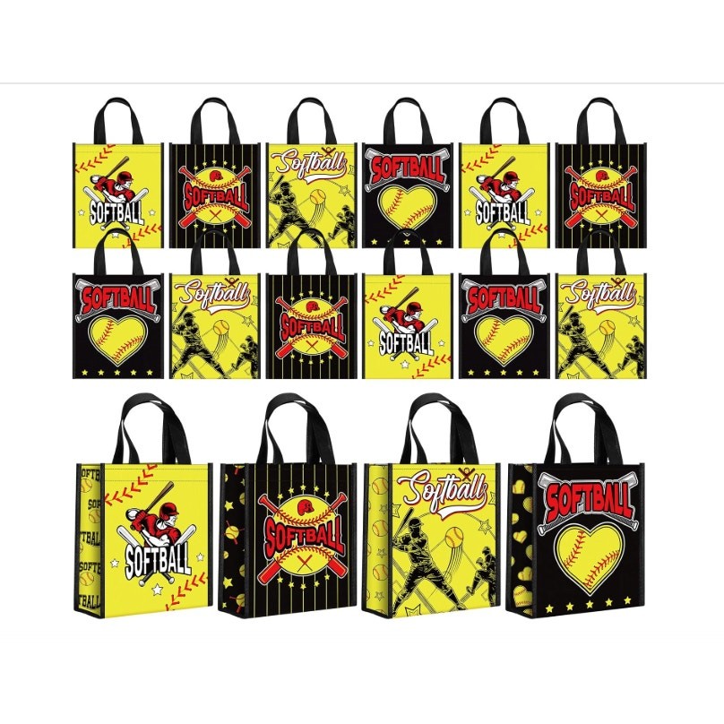 24-Pcs Softball Gift Bags with Handle Goodie Treat Candy Bags Tote Sports Themed gallery