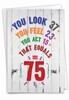 Funny 75th Milestone Birthday Card w/ 5" x 7" w/ Envelope Age Equation 75 gallery