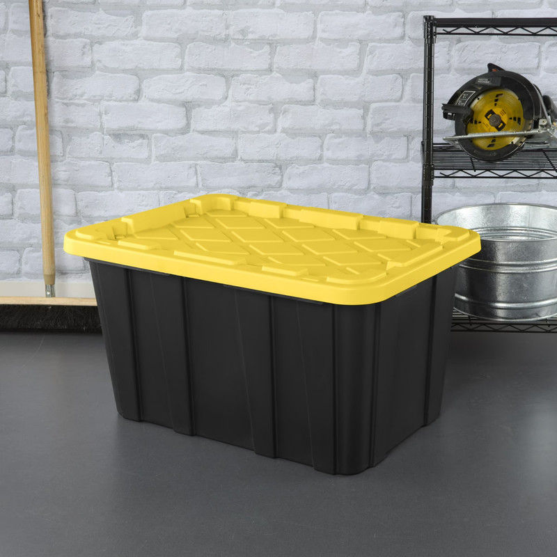 Sterilite Large Storage Bin, 27 Gallon Durable Plastic Storage Tote with Snap-On gallery