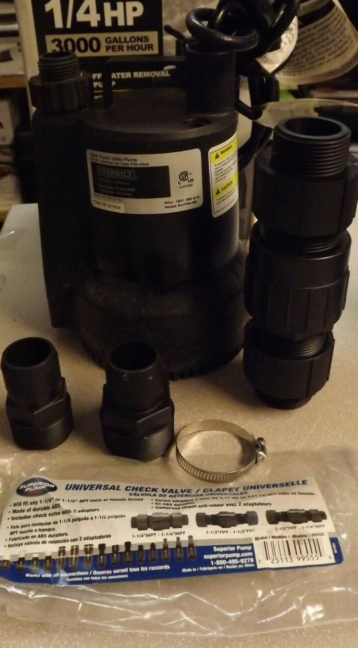 Everbilt Plastic Utility Pump 1/6HP Model SUP54-HD gallery