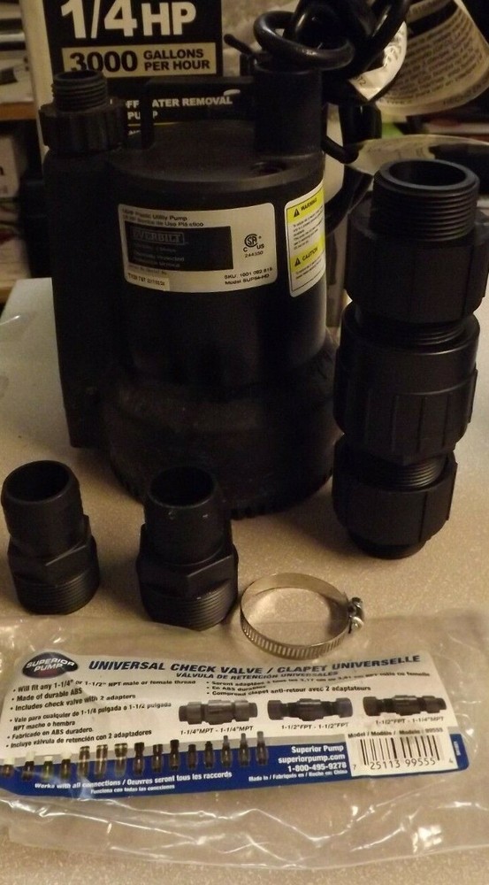 Everbilt Plastic Utility Pump 1/6HP Model SUP54-HD