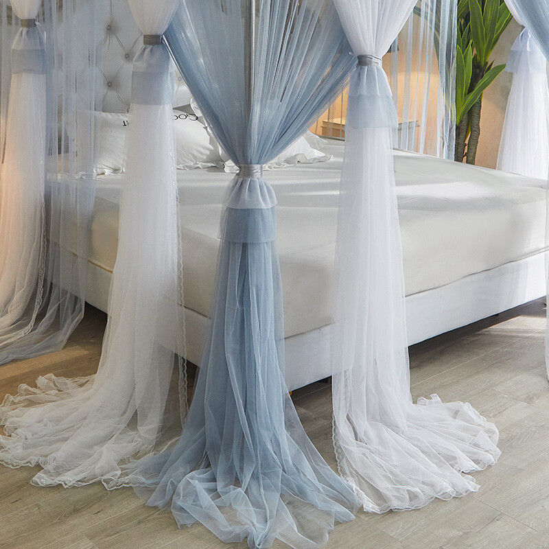 Double Layers Mosquito Net Bed Netting Embroidered Curtain Drapes With Frames gallery