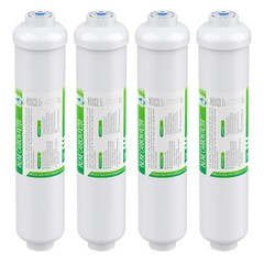 4 Pack Inline Post Carbon Water Filter Purifier Quick Connect 1/4″ T33 10″ x 2″