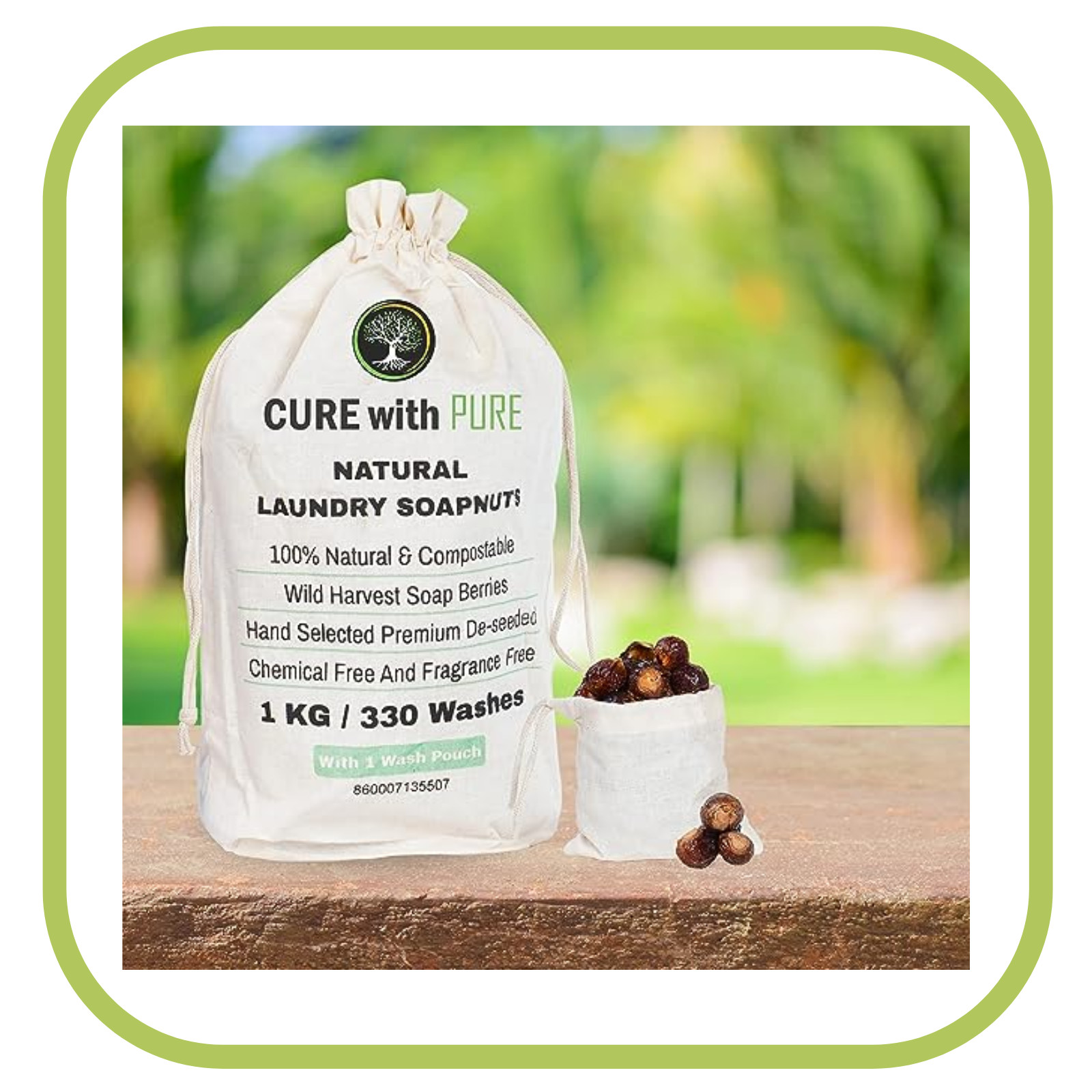 Pure Organic Soap Nuts Laundry Detergent Non-toxic Eco-friendly 330 Loads Approx gallery