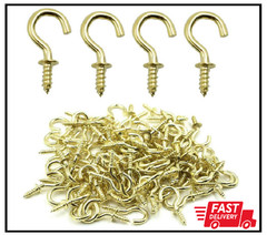 100 Pcs 1/2″ Ceiling Cups Hooks Screw Hooks Ceiling Cup Hooks Self-T…