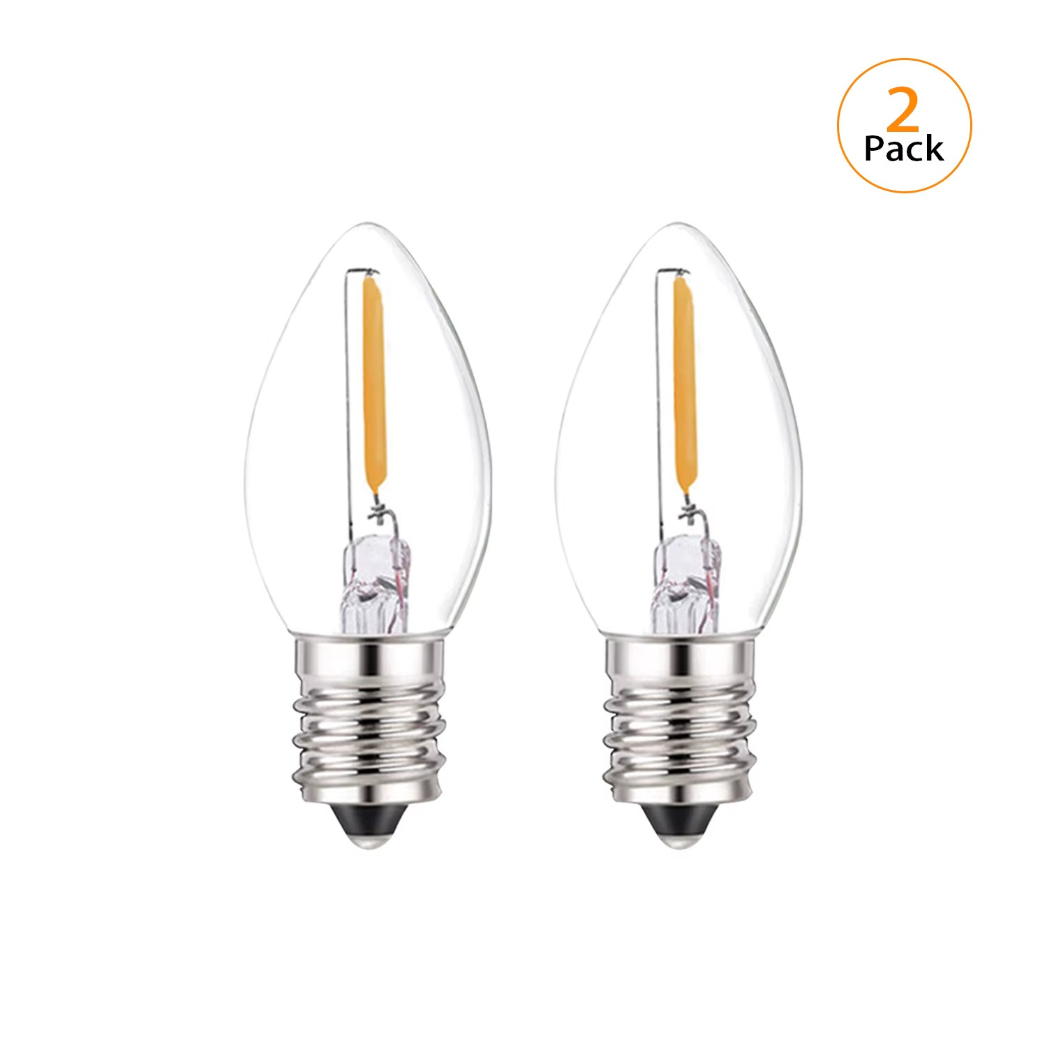 C7 LED Night Light Bulb 0.5W Dimmable E12 E14 Base Warm White 2700K Chandelier S gallery