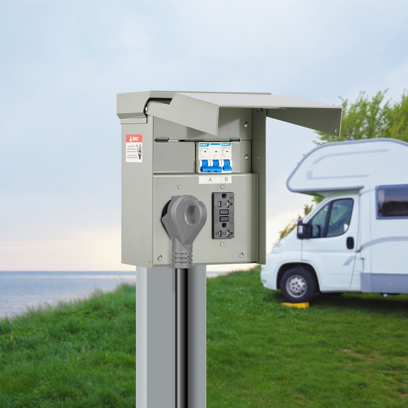 Temporary Power Outlet Panel RV Electrical Panel 20 50 Amp RV Outlet Box gallery