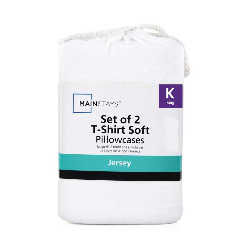 Extra Soft Jersey Pillowcase Set, King, Arctic White, 2 Pieces gallery