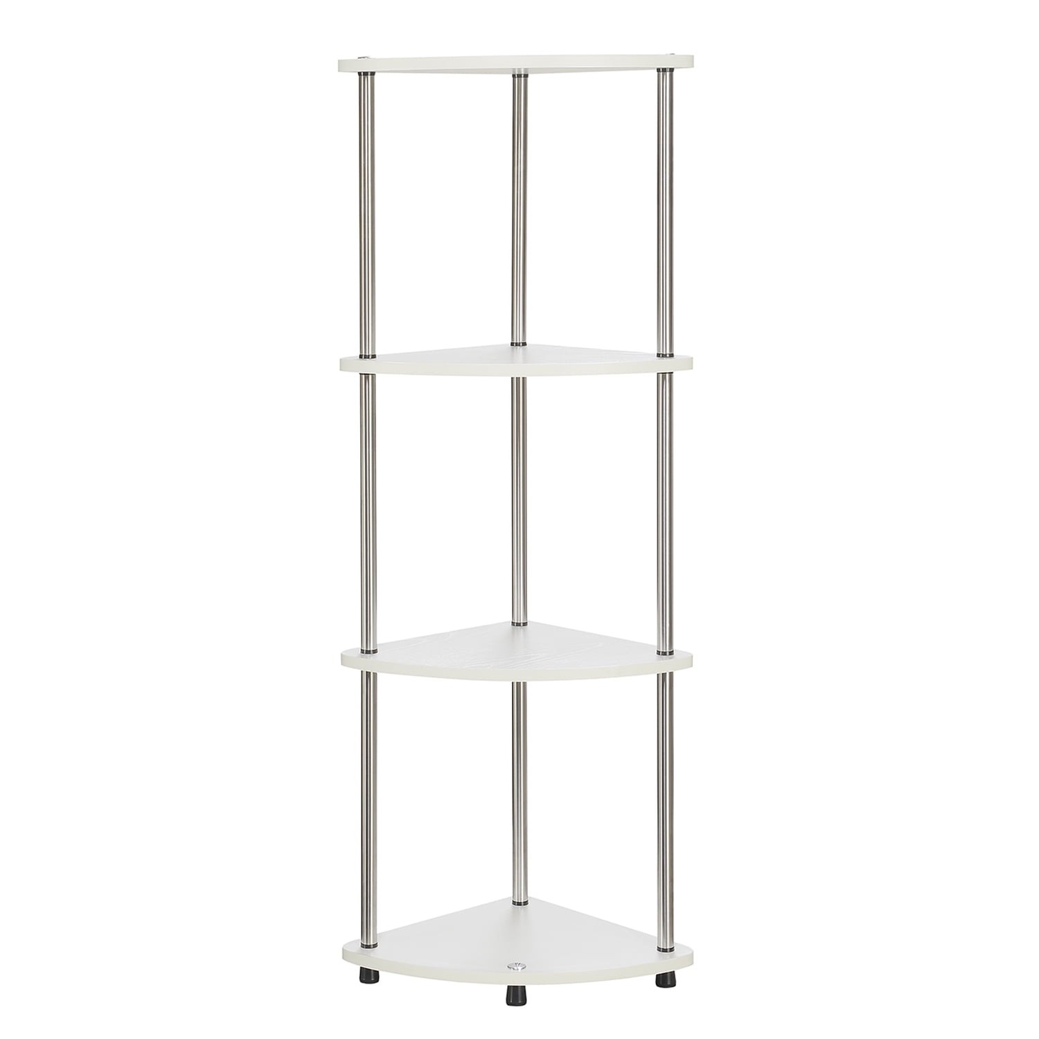 Designs2Go 4 Tier Corner Shelf, White gallery